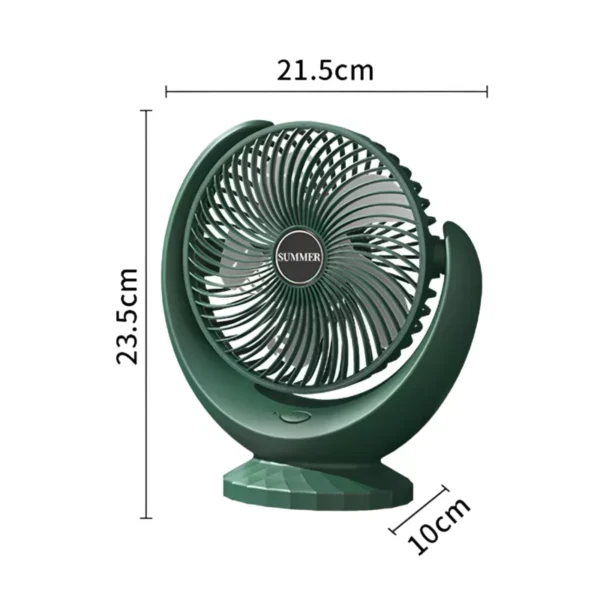 INDIANA IRF-881B Multifunctional Desktop Fan – Green - Image 3